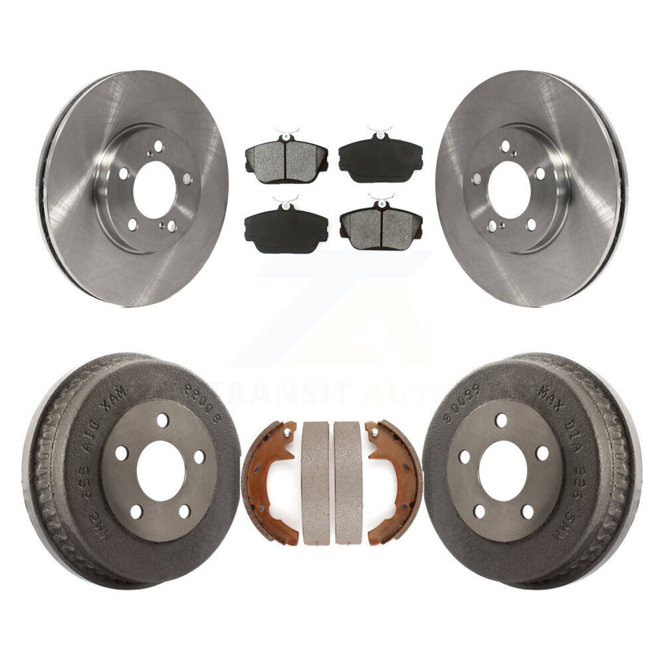 Front Rear Disc Brake Rotors Semi-Metallic Pads And Drum Kit For Ford Taurus Mercury Sable K8S-103298