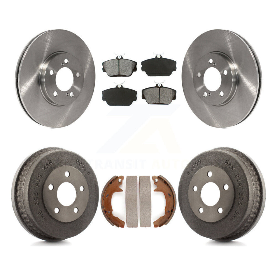 Front Rear Disc Brake Rotors Semi-Metallic Pads And Drum Kit For Ford Taurus Mercury Sable K8S-103298