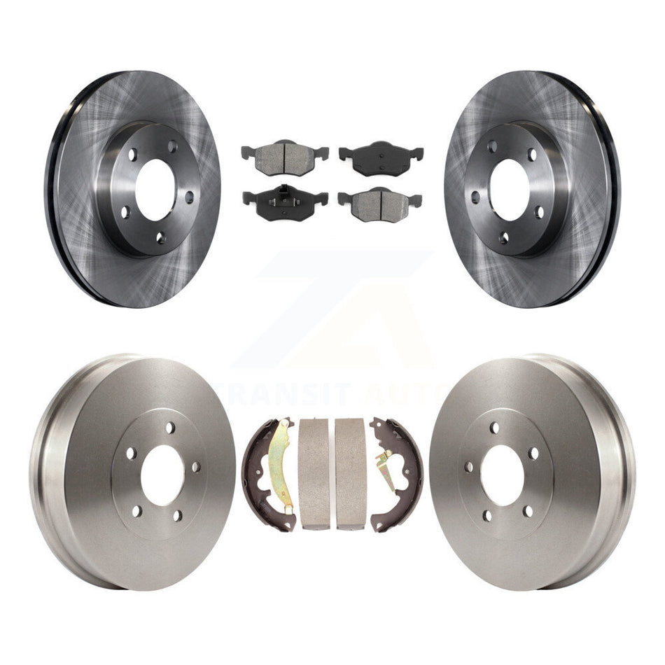 Front Rear Disc Brake Rotors Semi-Metallic Pads And Drum Kit For 2007-2007 Ford Escape Mercury Mariner From 01/08/07 rear brakes K8S-103304