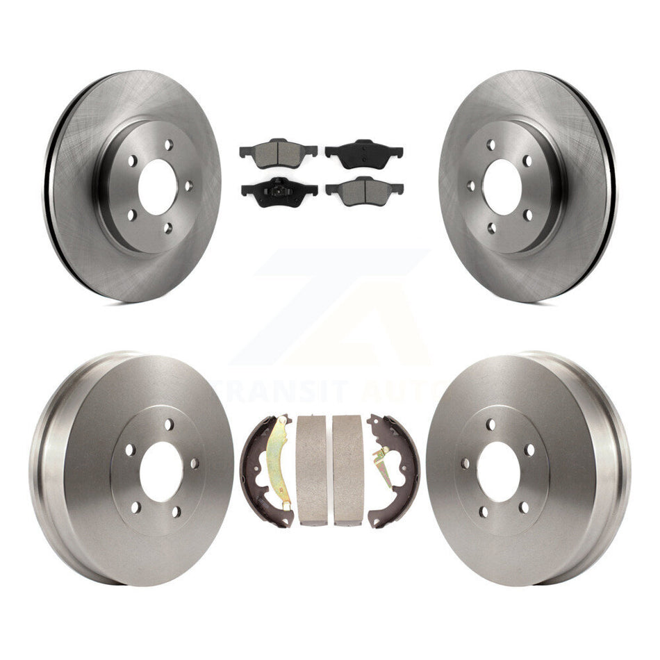 Front Rear Disc Brake Rotors Semi-Metallic Pads And Drum Kit For Ford Escape Mercury Mariner Mazda Tribute K8S-103305