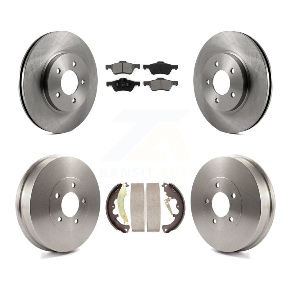 Front Rear Disc Brake Rotors Semi-Metallic Pads And Drum Kit For Ford Escape Mercury Mariner Mazda Tribute K8S-103305