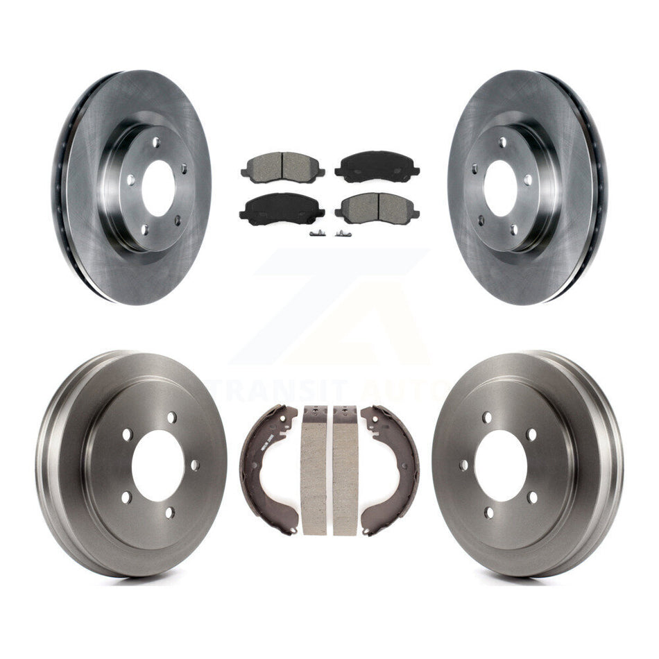 Front Rear Disc Brake Rotors Semi-Metallic Pads And Drum Kit For Jeep Patriot Compass Dodge Caliber Chrysler Sebring Avenger K8S-103310