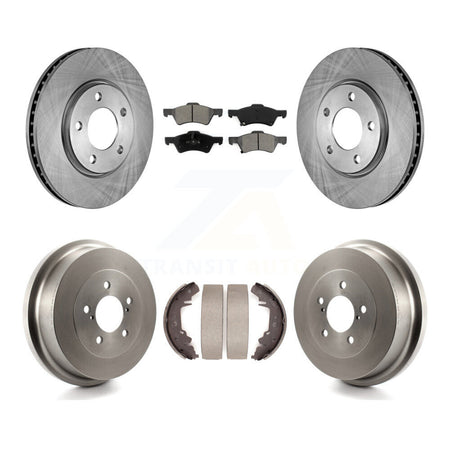 Front Rear Brake Rotor Semi-Metallic Pad Drum Kit For Dodge Caravan Grand Chrysler Town & K8S-103314