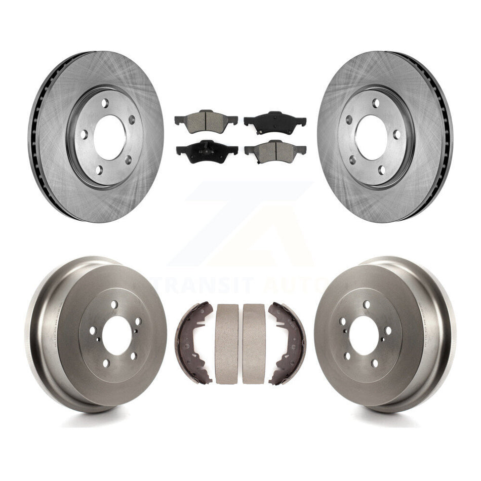 Front Rear Brake Rotor Semi-Metallic Pad Drum Kit For Dodge Caravan Grand Chrysler Town & K8S-103314