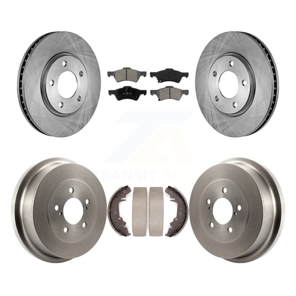 Front Rear Brake Rotor Semi-Metallic Pad Drum Kit For Dodge Caravan Grand Chrysler Town & K8S-103314