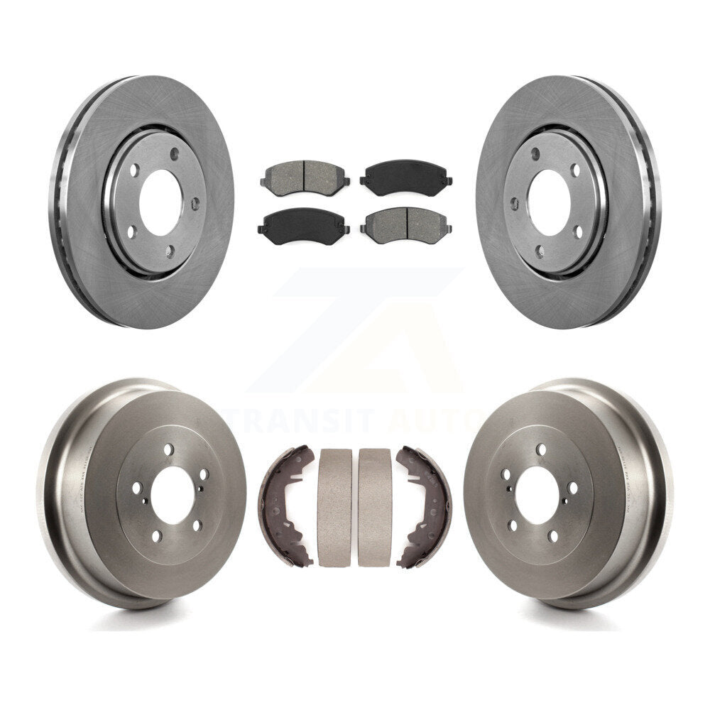 Front Rear Brake Rotor Semi-Metallic Pad Drum Kit For Dodge Caravan Grand Chrysler Town & K8S-103315
