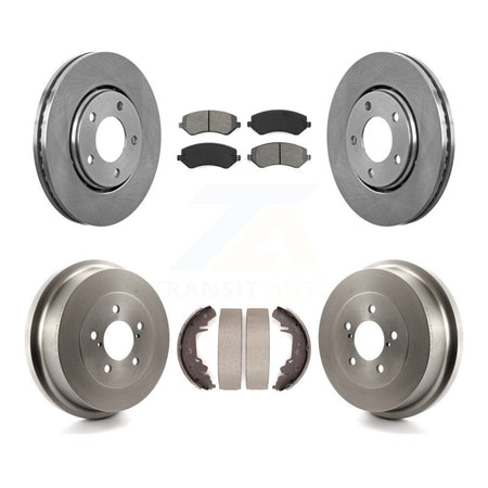 Front Rear Brake Rotor Semi-Metallic Pad Drum Kit For Dodge Caravan Grand Chrysler Town & K8S-103315