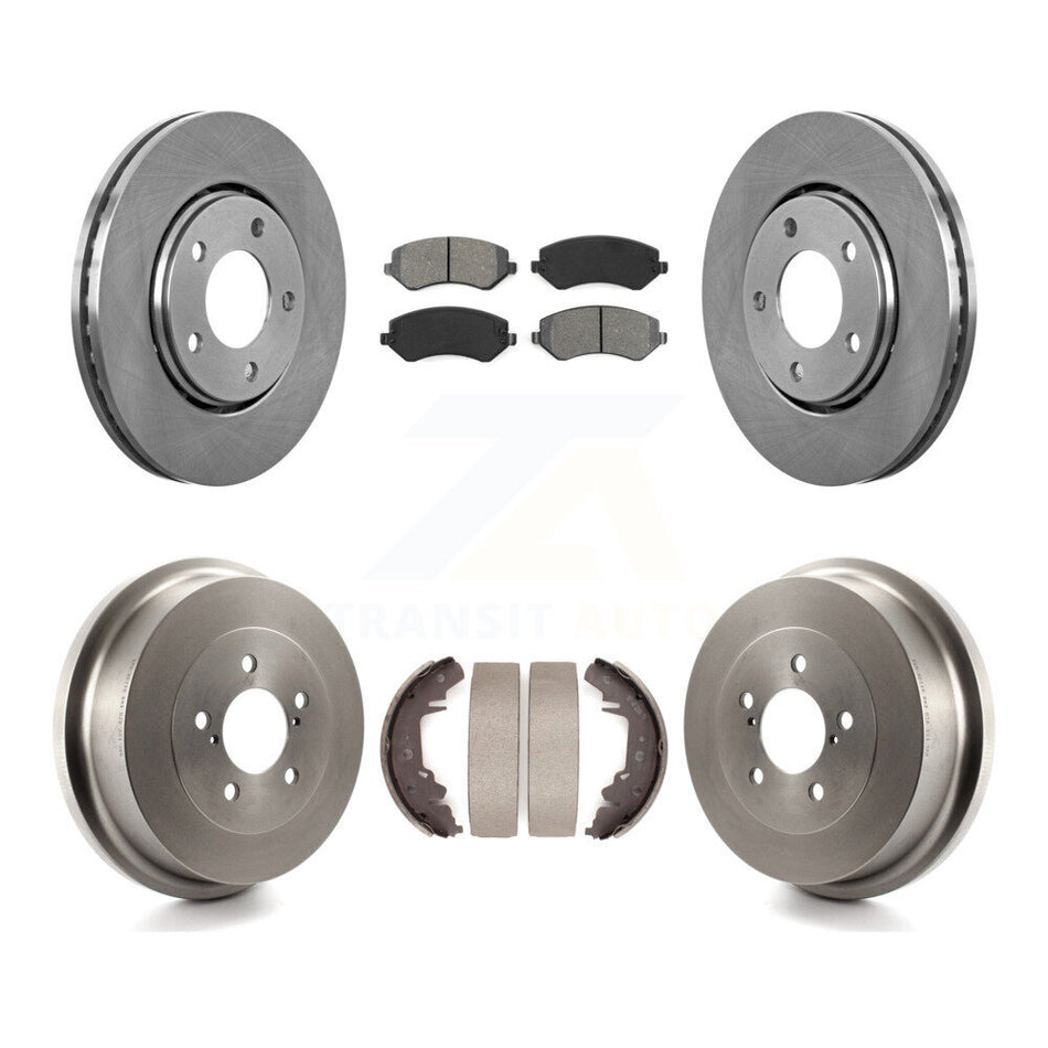Front Rear Brake Rotor Semi-Metallic Pad Drum Kit For Dodge Caravan Grand Chrysler Town & K8S-103315