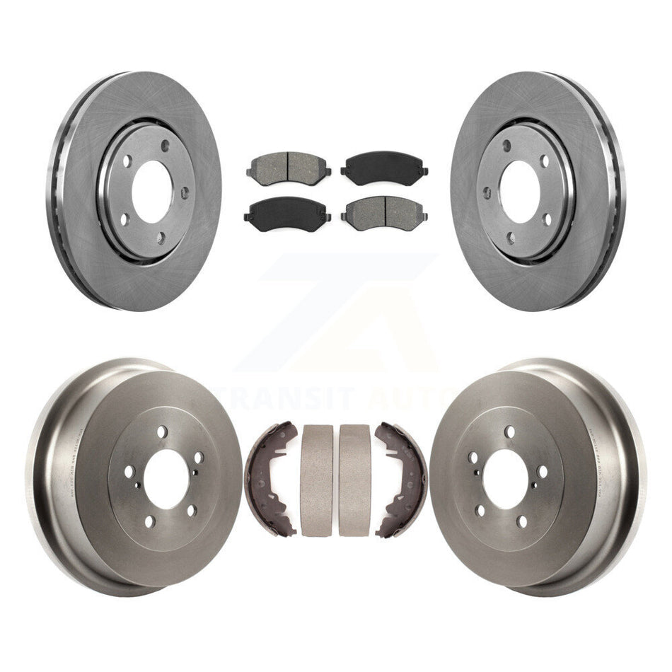 Front Rear Brake Rotor Semi-Metallic Pad Drum Kit For Dodge Caravan Grand Chrysler Town & K8S-103315