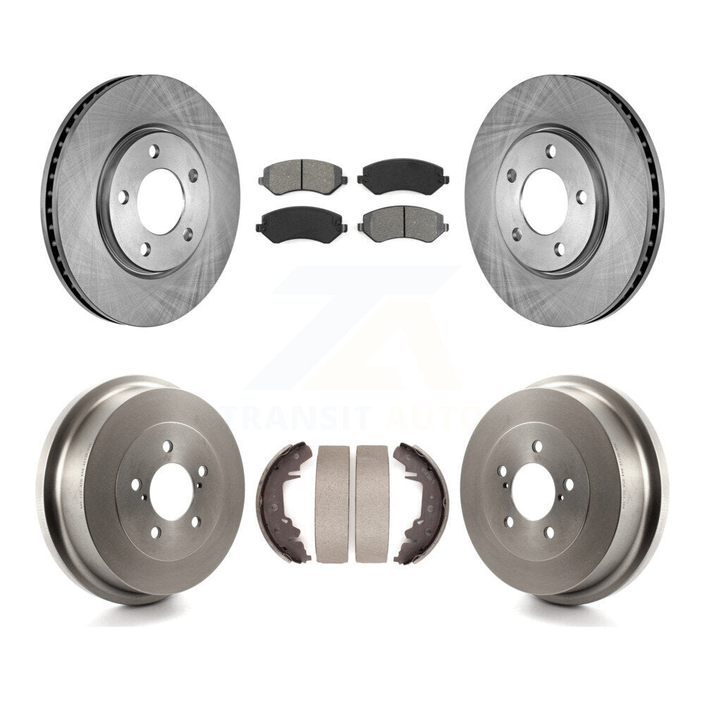 Front Rear Disc Brake Rotor Semi-Metallic Pad & Drum Kit For Dodge Grand Caravan Chrysler K8S-103317