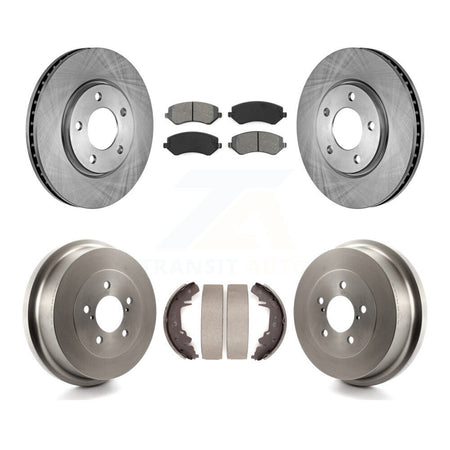 Front Rear Disc Brake Rotor Semi-Metallic Pad & Drum Kit For Dodge Grand Caravan Chrysler K8S-103317