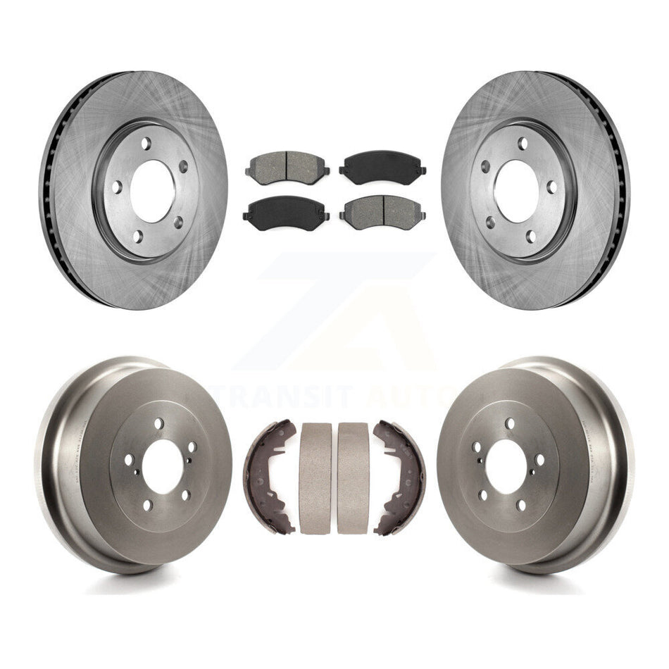 Front Rear Disc Brake Rotor Semi-Metallic Pad & Drum Kit For Dodge Grand Caravan Chrysler K8S-103317