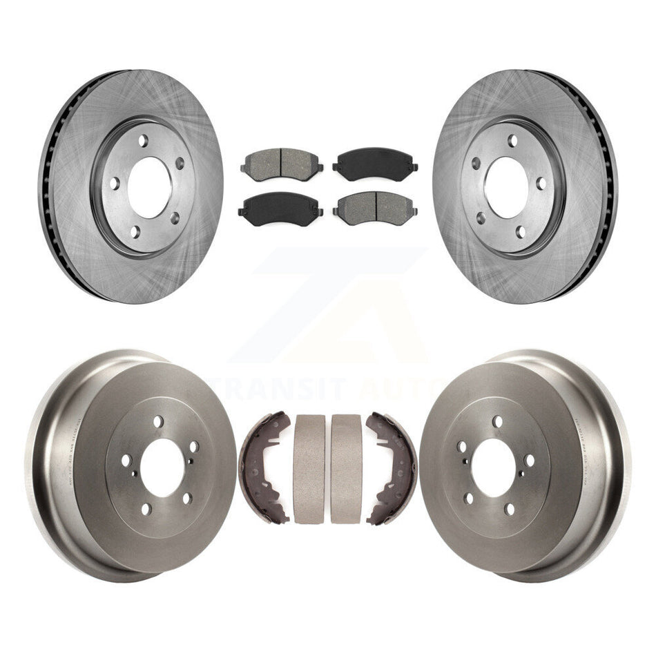 Front Rear Disc Brake Rotor Semi-Metallic Pad & Drum Kit For Dodge Grand Caravan Chrysler K8S-103317