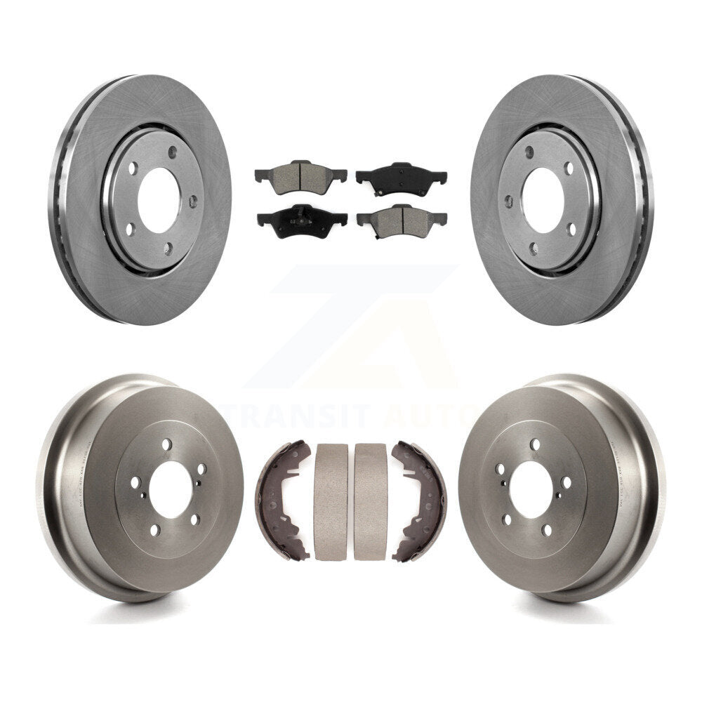 Front Rear Disc Brake Rotor Semi-Metallic Pad Drum Kit For Dodge Caravan Chrysler Voyager K8S-103320