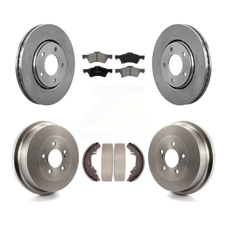 Front Rear Disc Brake Rotor Semi-Metallic Pad Drum Kit For Dodge Caravan Chrysler Voyager K8S-103320