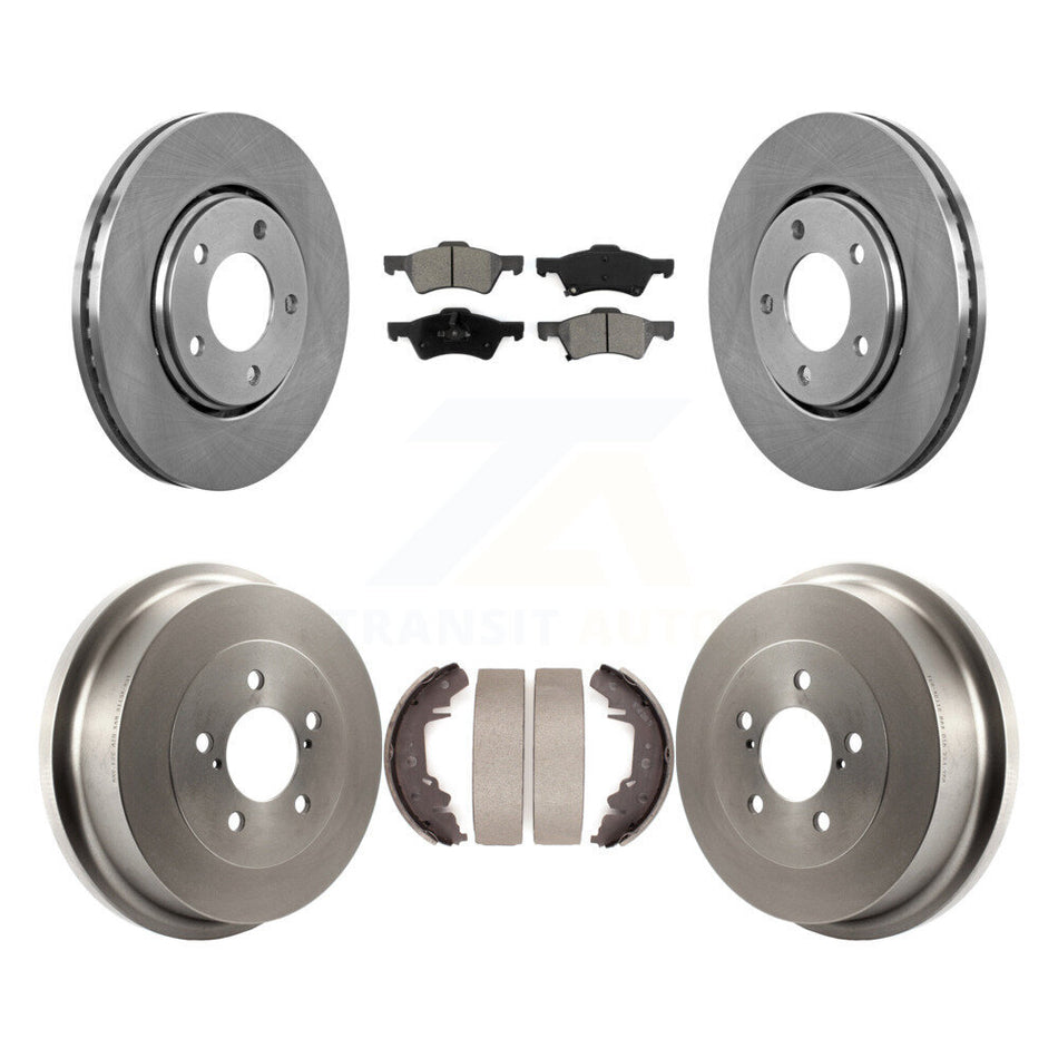 Front Rear Disc Brake Rotor Semi-Metallic Pad Drum Kit For Dodge Caravan Chrysler Voyager K8S-103320