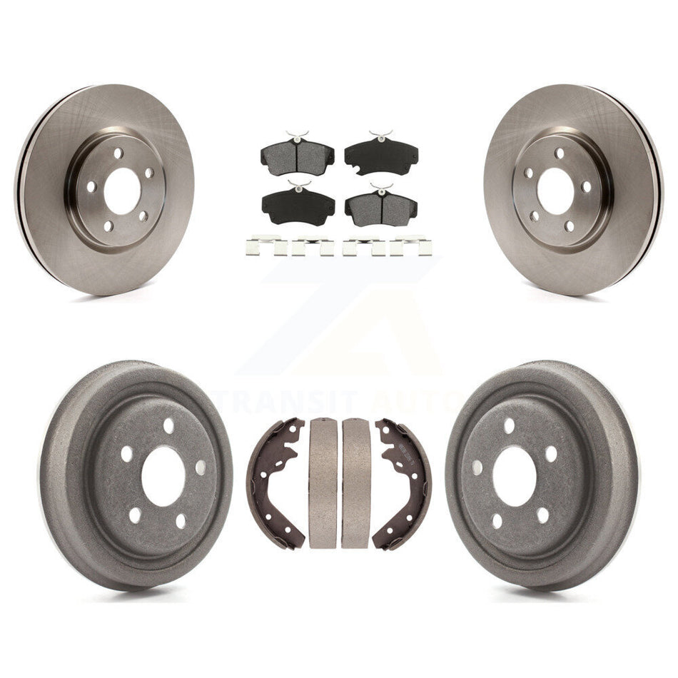Front Rear Disc Brake Rotors Semi-Metallic Pads And Drum Kit For 2003 Dodge Neon SRT-4 K8S-103323