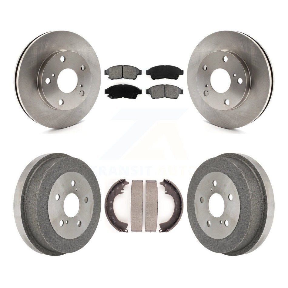 Front Rear Disc Brake Rotors Semi-Metallic Pads And Drum Kit For Toyota Camry 2.2L K8S-103327