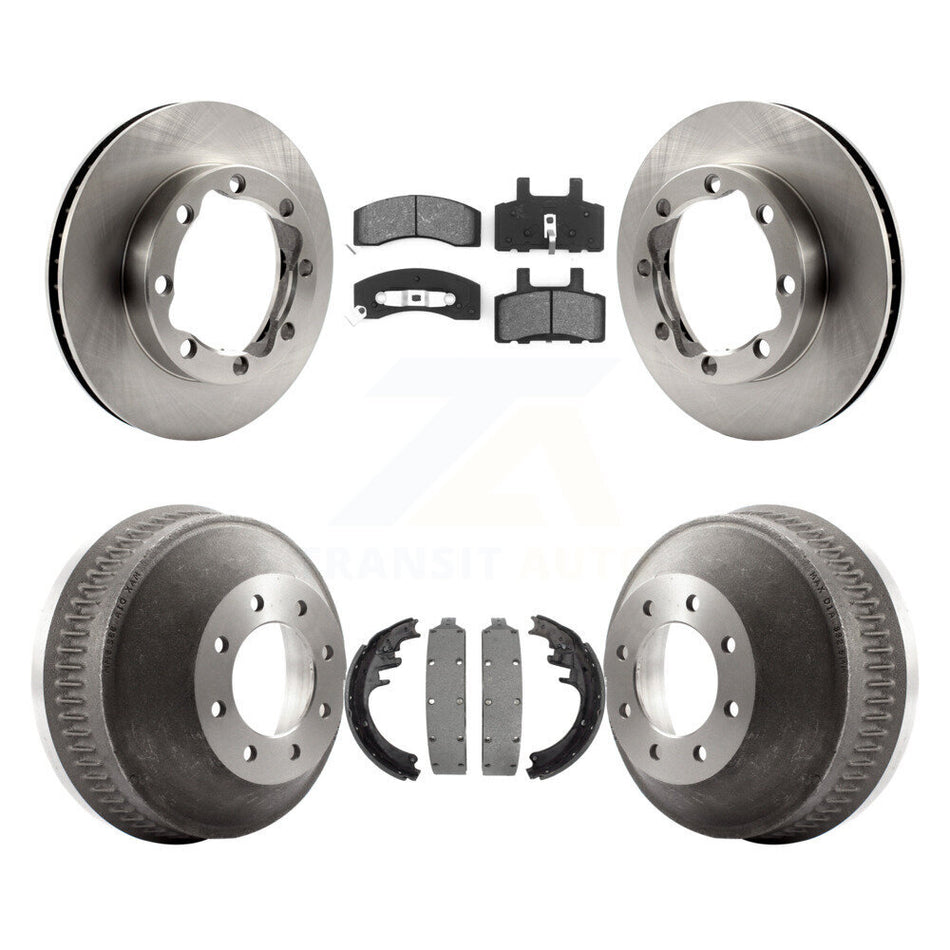 Front Rear Disc Brake Rotors Semi-Metallic Pads And Drum Kit For 1988-1989 K3500 Chevrolet GMC K8S-103346