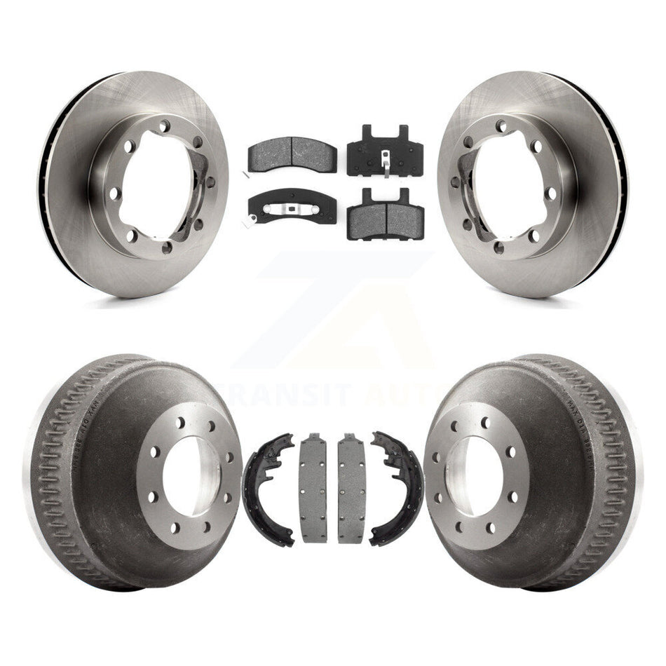 Front Rear Disc Brake Rotors Semi-Metallic Pads And Drum Kit For 1988-1989 K3500 Chevrolet GMC K8S-103346