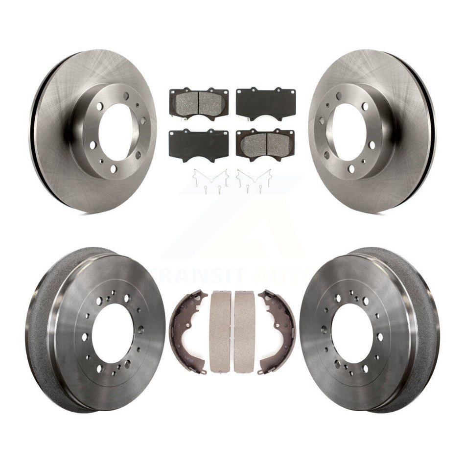 Front Rear Disc Brake Rotors Semi-Metallic Pads And Drum Kit For Toyota Tacoma K8S-103349