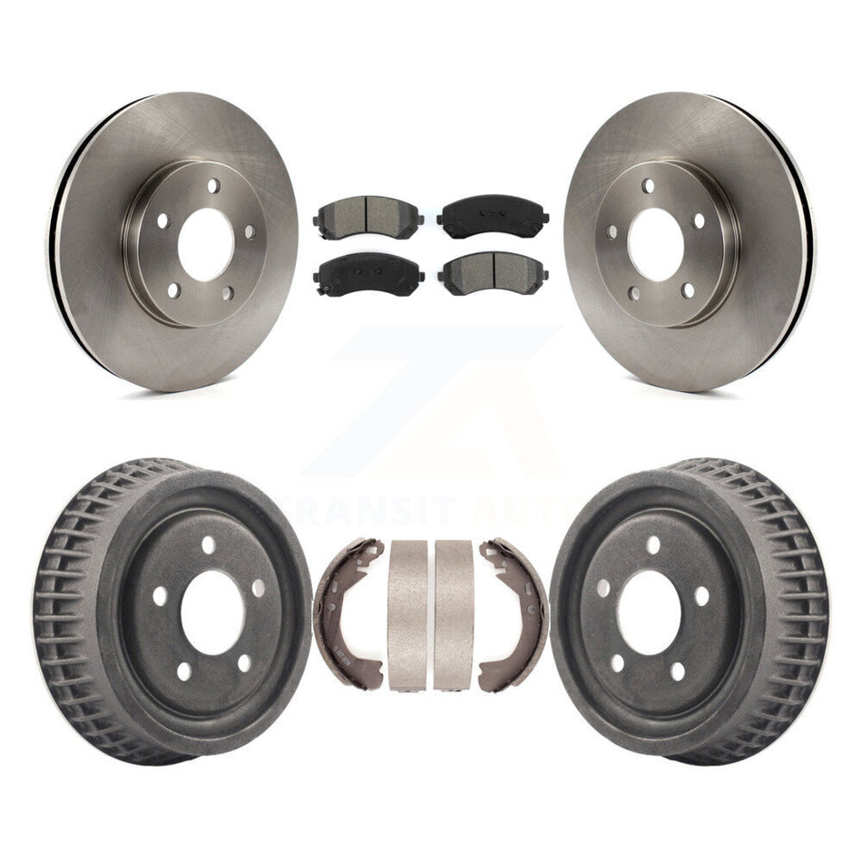 Front Rear Disc Brake Rotors Semi-Metallic Pads And Drum Kit For 2002-2004 Chevrolet Venture Pontiac Montana Oldsmobile Silhouette K8S-103356