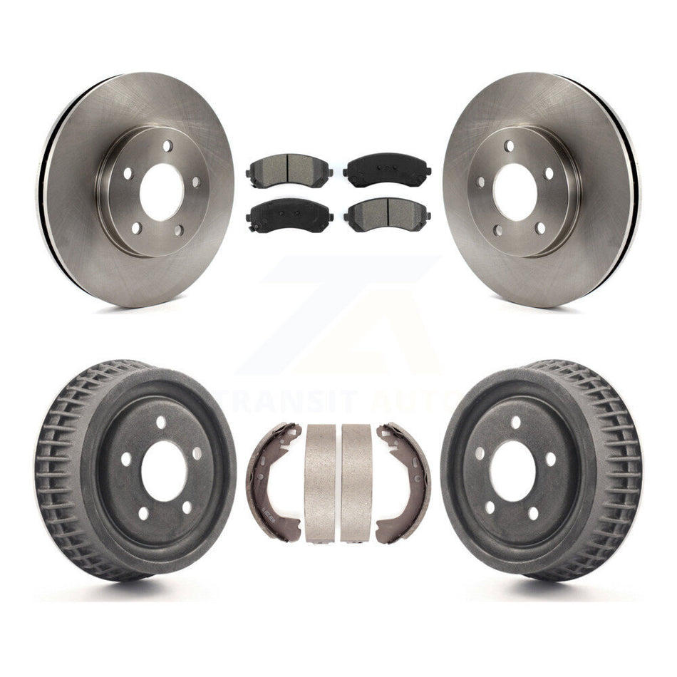 Front Rear Disc Brake Rotors Semi-Metallic Pads And Drum Kit For 2002-2004 Chevrolet Venture Pontiac Montana Oldsmobile Silhouette K8S-103356
