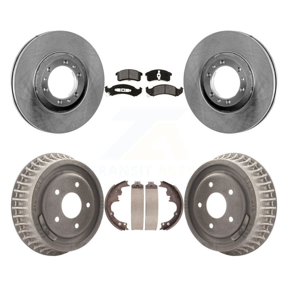 Front Rear Disc Brake Rotors Semi-Metallic Pads And Drum Kit For Chevrolet Camaro Pontiac Firebird K8S-103359