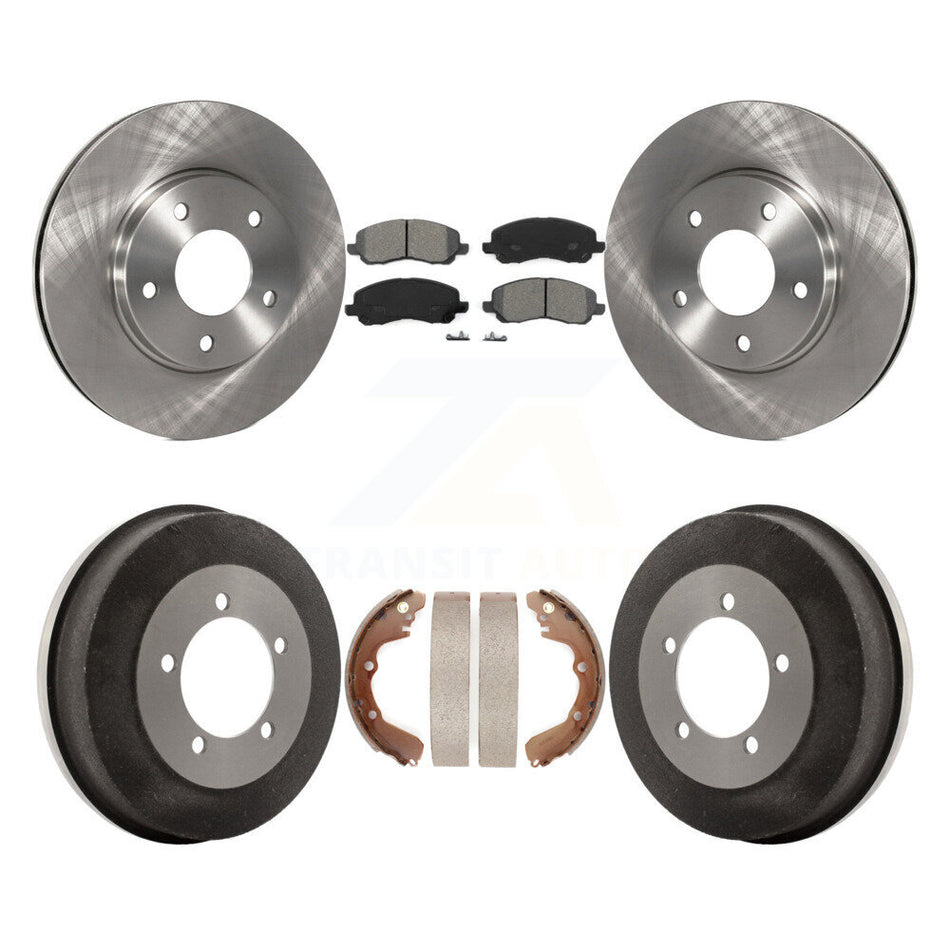 Front Rear Disc Brake Rotors Semi-Metallic Pads And Drum Kit For Chrysler Sebring Mitsubishi Dodge Stratus Eclipse Galant K8S-103368