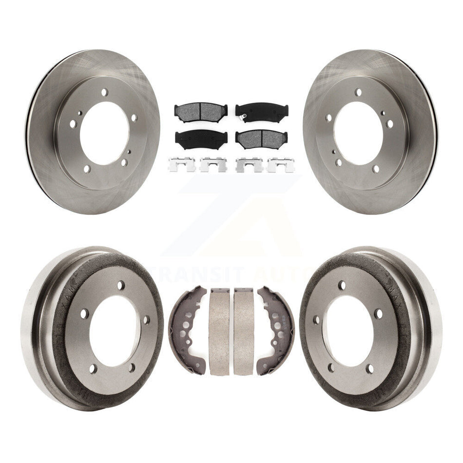 Front Rear Disc Brake Rotors Semi-Metallic Pads And Drum Kit For 2000-2004 Chevrolet Tracker Suzuki Vitara K8S-103373