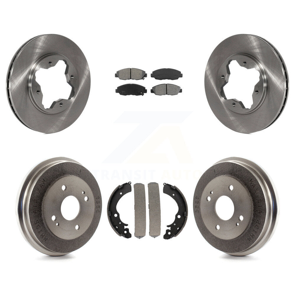 Front Rear Disc Brake Rotors Semi-Metallic Pads And Drum Kit For Honda Accord K8S-103396