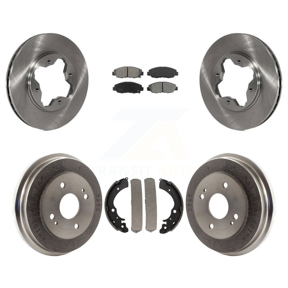 Front Rear Disc Brake Rotors Semi-Metallic Pads And Drum Kit For Honda Accord K8S-103396