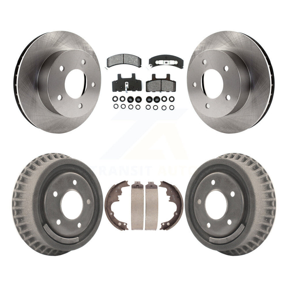 Front Rear Disc Brake Rotors Semi-Metallic Pads And Drum Kit For 1990-2002 Chevrolet Astro GMC Safari AWD K8S-103419