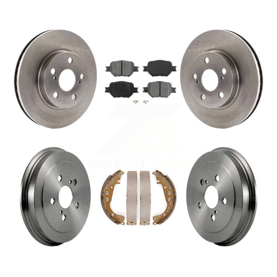 Front Rear Disc Brake Rotors Semi-Metallic Pads And Drum Kit For 2001 Toyota Celica GT K8S-103430
