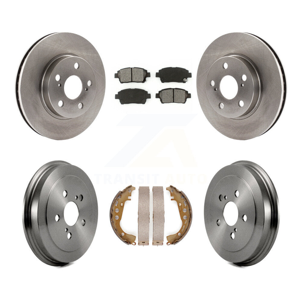 Front Rear Disc Brake Rotors Semi-Metallic Pads And Drum Kit For 2000 Toyota Celica GT K8S-103434