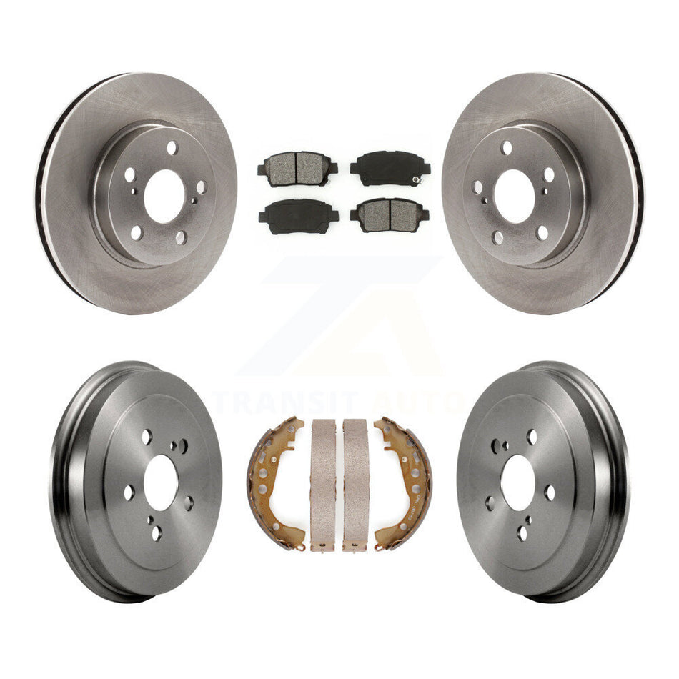 Front Rear Disc Brake Rotors Semi-Metallic Pads And Drum Kit For 2000 Toyota Celica GT K8S-103434