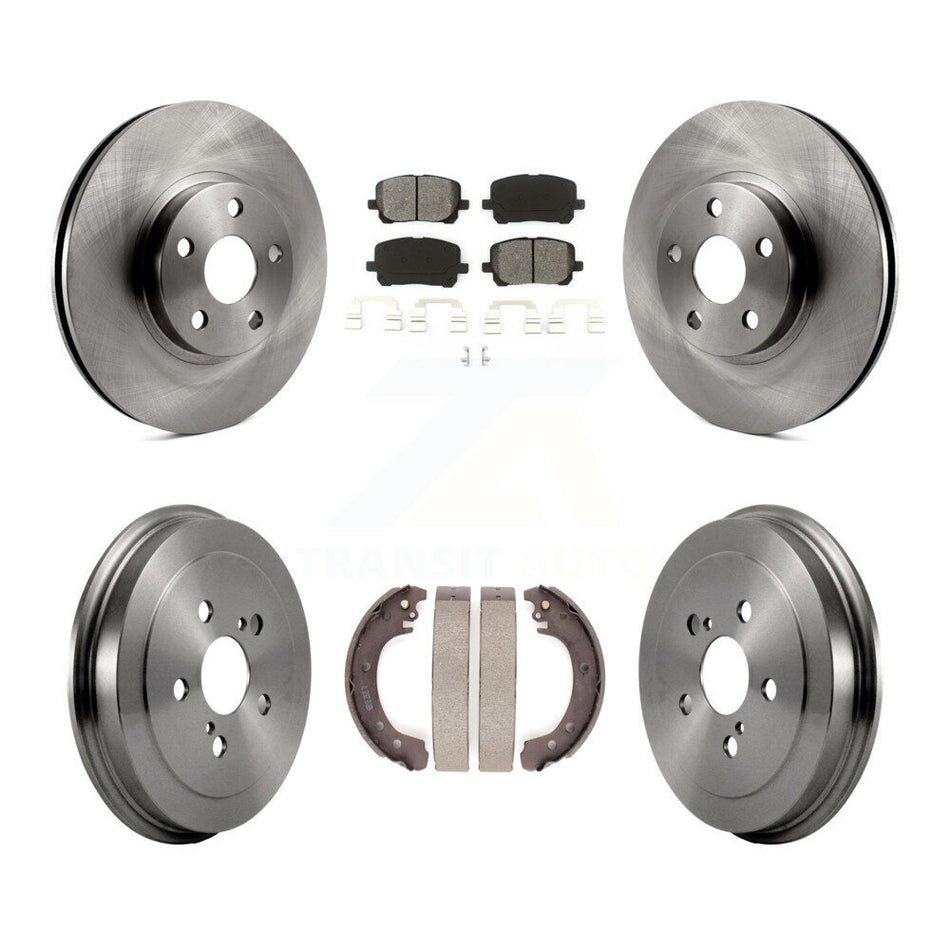 Front Rear Disc Brake Rotors Semi-Metallic Pads And Drum Kit For Toyota Corolla K8S-103438