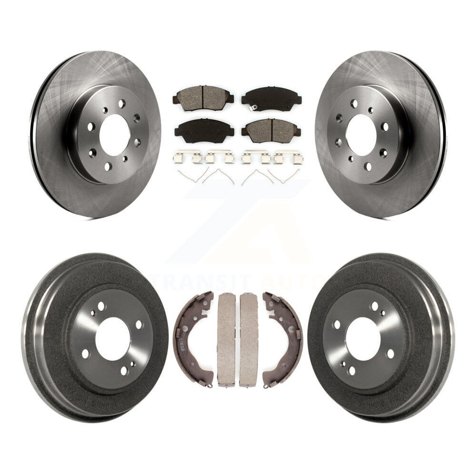 Front Rear Disc Brake Rotors Semi-Metallic Pads And Drum Kit For Honda Fit K8S-103443