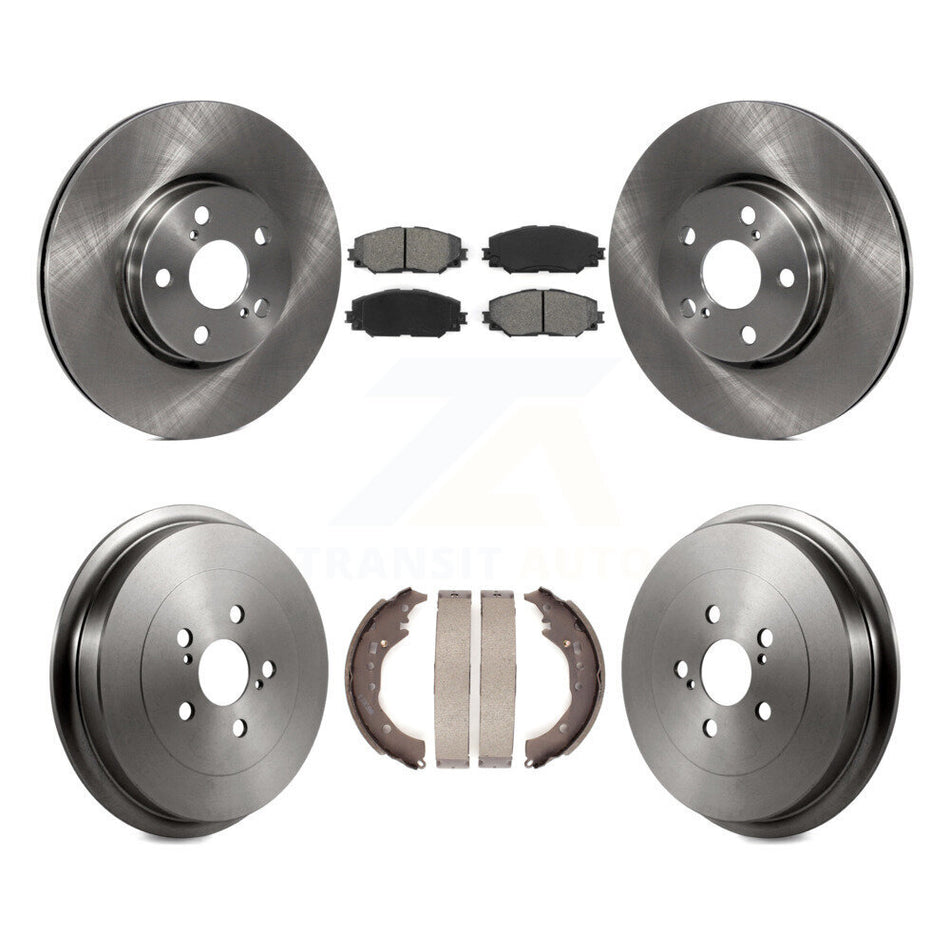Front Rear Disc Brake Rotors Semi-Metallic Pads And Drum Kit For Toyota Corolla K8S-103446