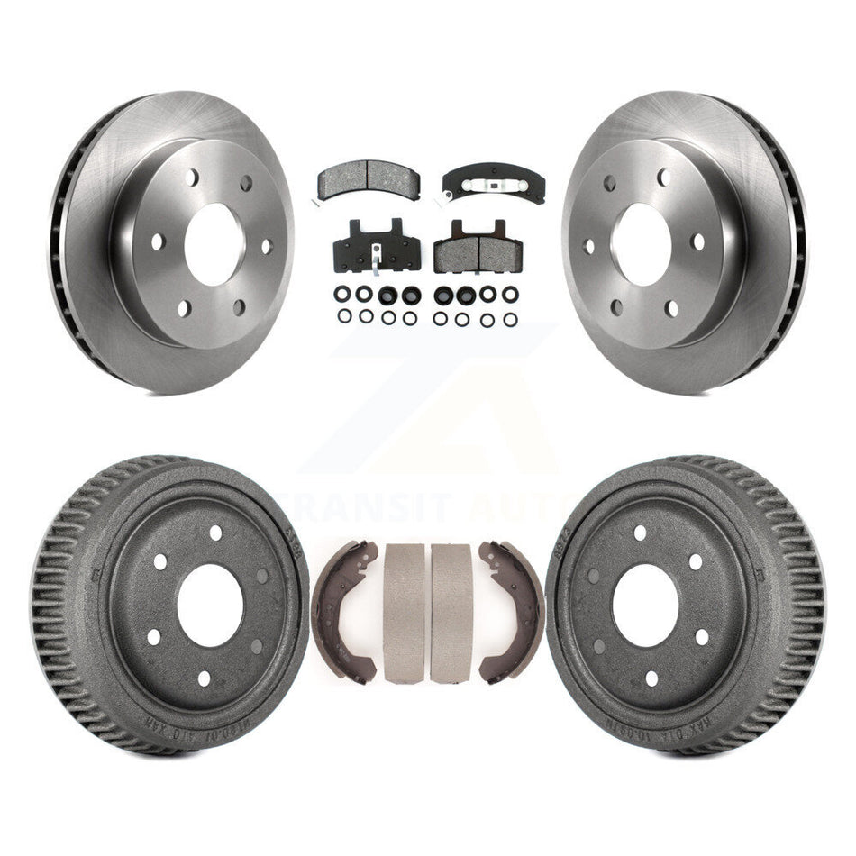 Front Rear Disc Brake Rotors Semi-Metallic Pads And Drum Kit For Chevrolet K1500 GMC Yukon Blazer K8S-103447