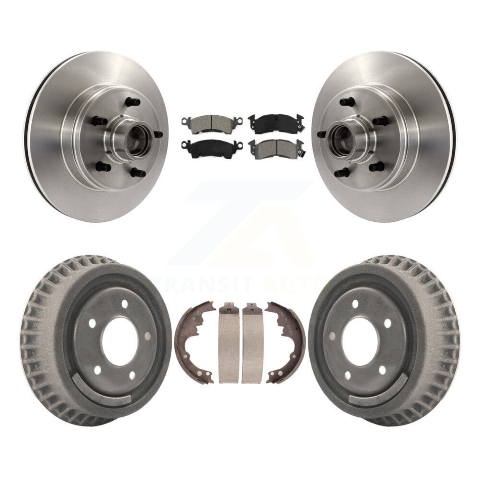 Front Rear Disc Brake Rotors Hub Assembly Semi-Metallic Pads And Drum Kit For Chevrolet Astro GMC Safari K8S-103462
