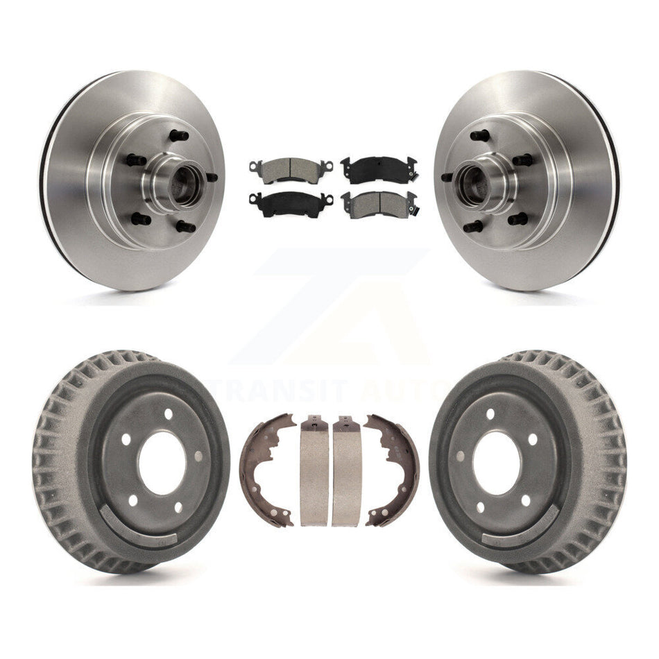 Front Rear Disc Brake Rotors Hub Assembly Semi-Metallic Pads And Drum Kit For Chevrolet Astro GMC Safari K8S-103462