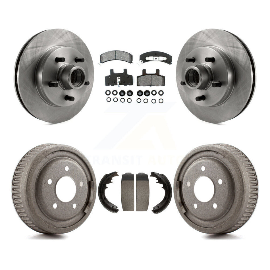 Front Rear Disc Brake Rotors Hub Assembly Semi-Metallic Pads And Drum Kit For Chevrolet C1500 Suburban GMC Yukon K8S-103482