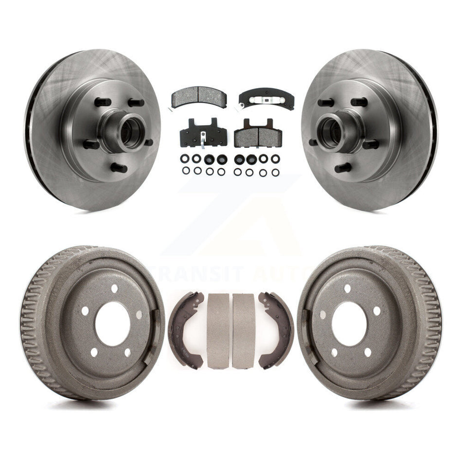 Front Rear Disc Brake Rotors Hub Assembly Semi-Metallic Pads And Drum Kit For GMC Yukon K8S-103484