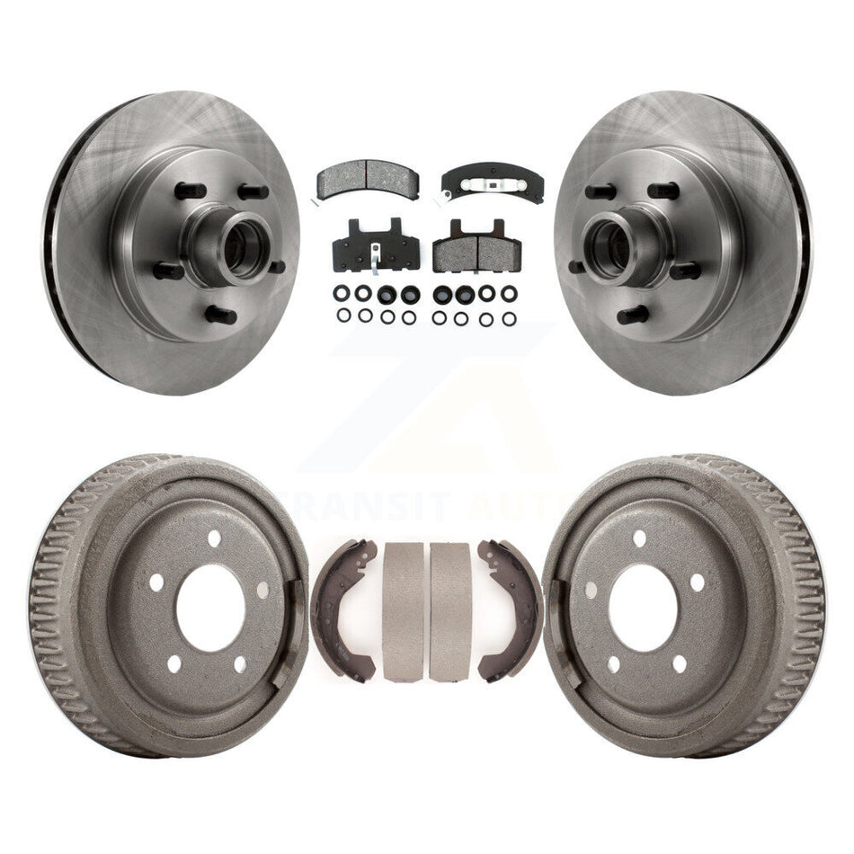 Front Rear Disc Brake Rotors Hub Assembly Semi-Metallic Pads And Drum Kit For GMC Yukon K8S-103484