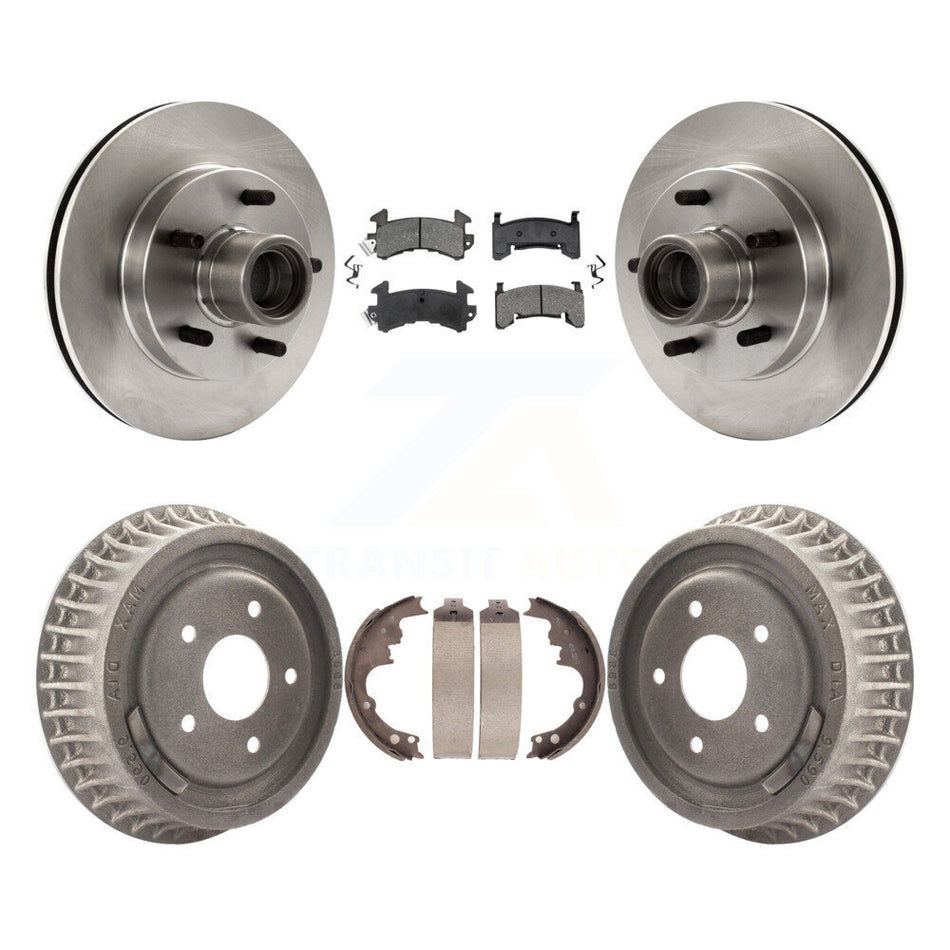 Front Rear Disc Brake Rotors Hub Assembly Semi-Metallic Pads And Drum Kit For Chevrolet S10 GMC Sonoma Blazer Jimmy Isuzu Hombre K8S-103487