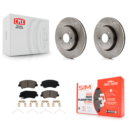 Front Disc Brake Rotors And Semi-Metallic Pads Kit For Kia Rio Hyundai Accent K8S-103504