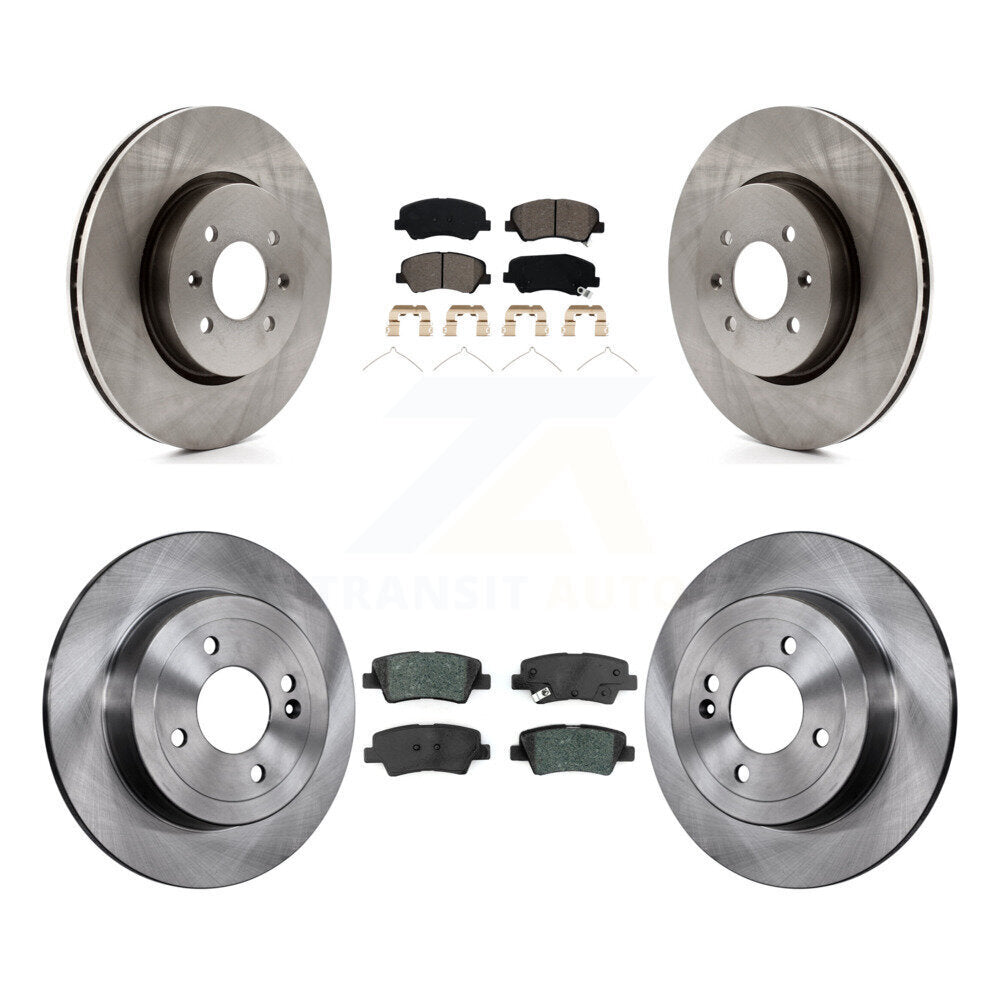 Front Rear Disc Brake Rotors And Semi-Metallic Pads Kit For Kia Rio Hyundai Accent K8S-103506