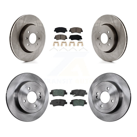 Front Rear Disc Brake Rotors And Semi-Metallic Pads Kit For Kia Rio Hyundai Accent K8S-103506
