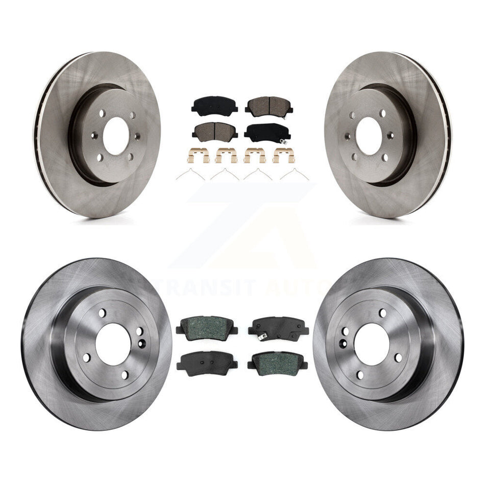 Front Rear Disc Brake Rotors And Semi-Metallic Pads Kit For Kia Rio Hyundai Accent K8S-103506